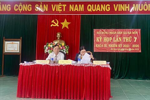HĐND xã Hà Mòn tổ chức kỳ họp thứ 7 HĐND xã khóa IX, nhiệm kỳ 2021-2026